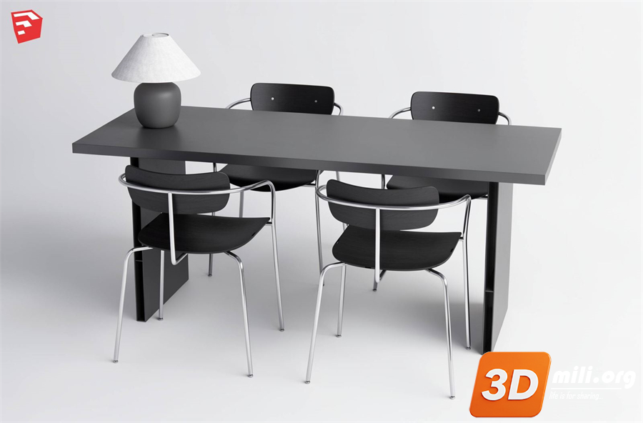 Dining Table Set Skp Files